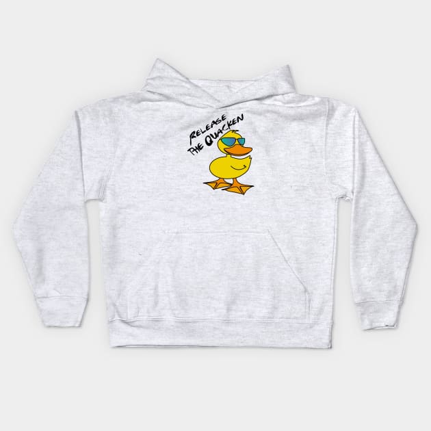 Release the Quacken Kids Hoodie by Punderstandable